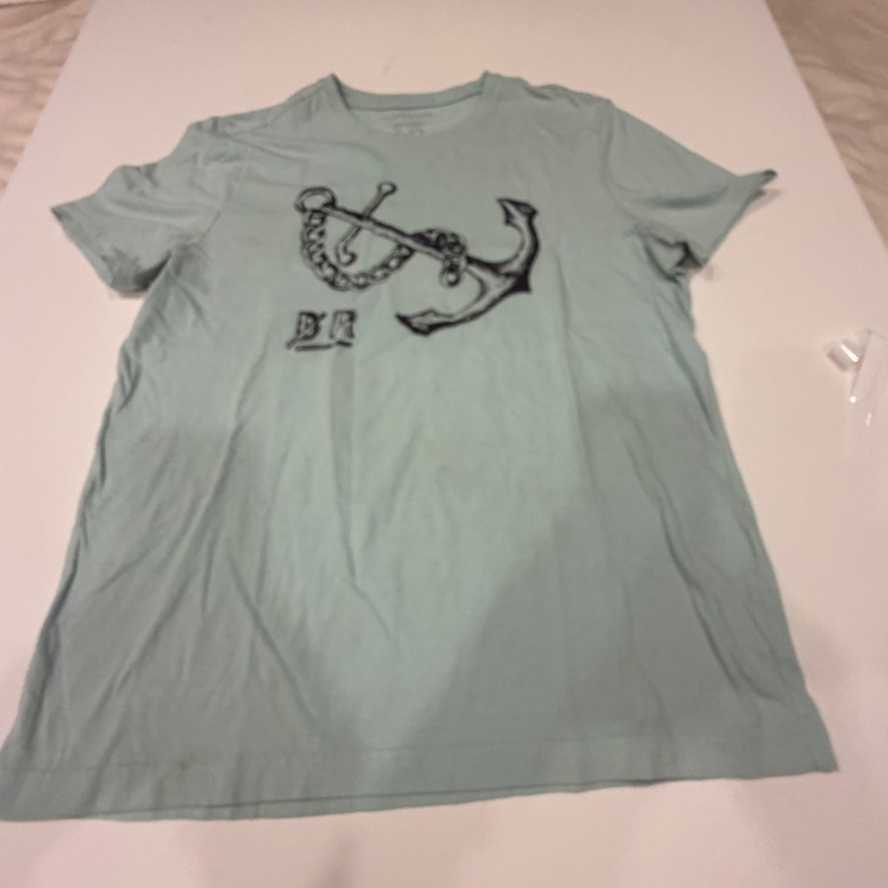 Banana Republic Eco T-Shirt Mens Large Blue Anchor Graphic Short Sleeve Tee